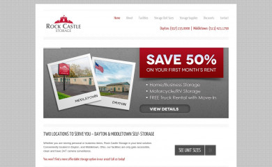 rockcastlestorage.com screenshot
