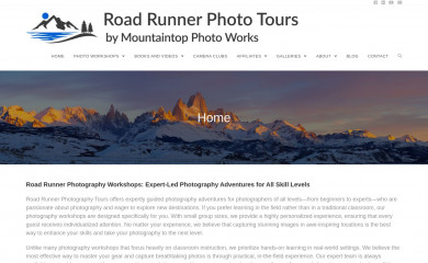 roadrunnerphotographytours.com screenshot