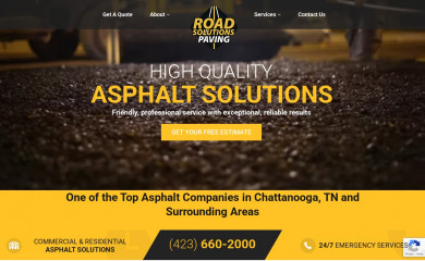 roadsolutionspaving.com screenshot