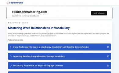 robinsonmastering.com screenshot