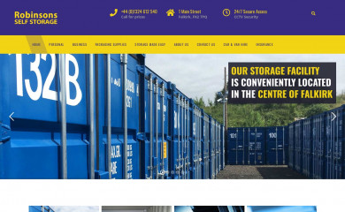 robinsonsselfstorage.co.uk screenshot