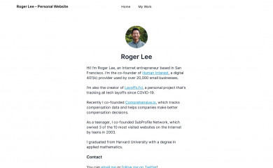 rogerlee.com screenshot