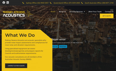 rodneystevensacoustics.com.au screenshot