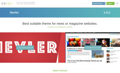 https://rohitink.com/2016/11/26/nevler-mini-magazine-responsive-theme/ screenshot
