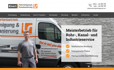 rohrreinigung-einert.de screenshot
