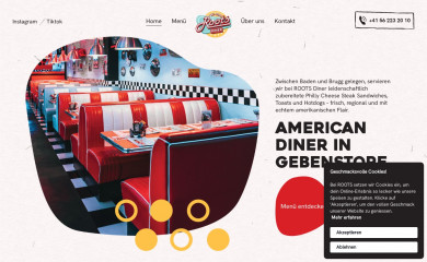 rootsdiner.ch screenshot