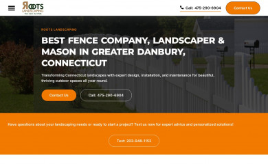 rootslandscapingct.com screenshot