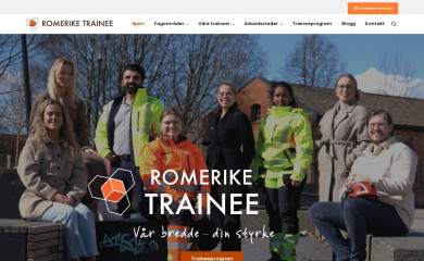 romeriketrainee.no screenshot