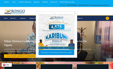 rongovarsity.ac.ke screenshot