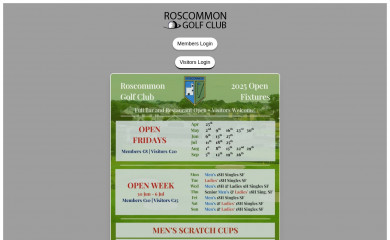 roscommongolfclub.ie screenshot