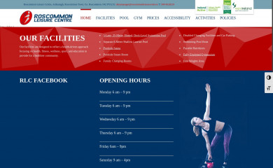roscommonleisurecentre.ie screenshot
