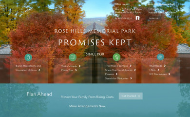 rosehillsmemorialpark.com screenshot