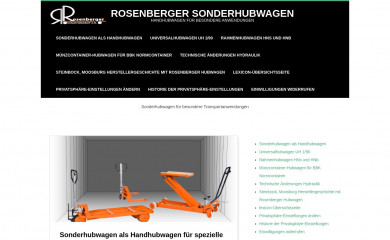 rosenberger-hubwagen.de screenshot