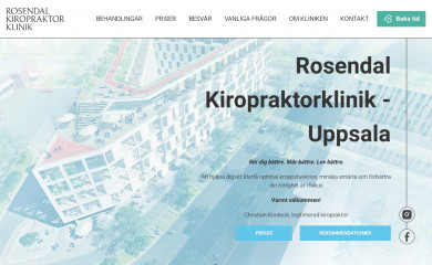 rosendalkiropraktorklinik.se screenshot