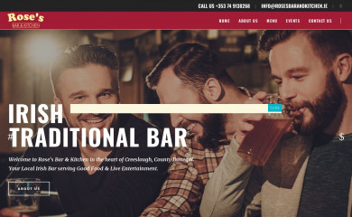rosesbarandkitchen.ie screenshot