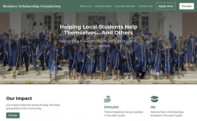 roxburyscholarshipfoundation.org screenshot