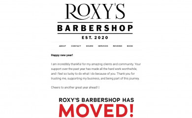 roxysbarbershop.com screenshot