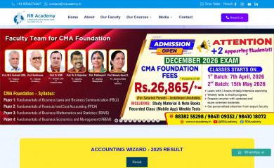 rracademy.in screenshot