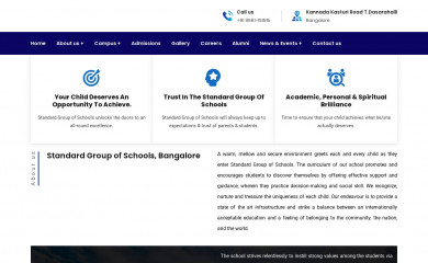 standardschools.edu.in screenshot
