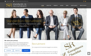 standardsinrecruitment.com screenshot