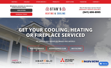 stansheatingandcooling.com screenshot