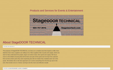 stagedoortech.com screenshot