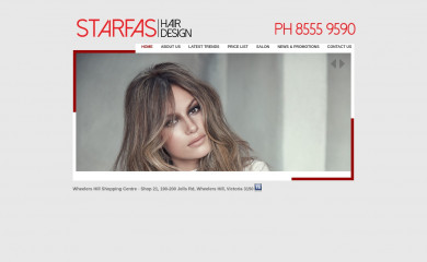 starfashairdesign.com.au screenshot
