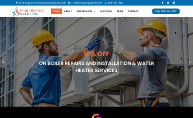 starheating.ca screenshot