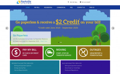 starkvilleutilities.com screenshot
