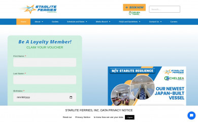 starliteferries.com screenshot