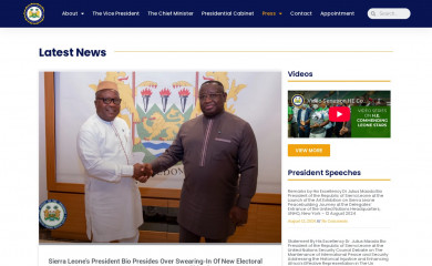 statehouse.gov.sl screenshot