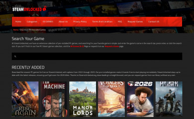 steamsunlocked.org screenshot