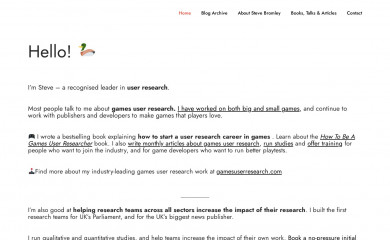 stevebromley.com screenshot