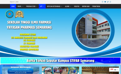 stifar.ac.id screenshot