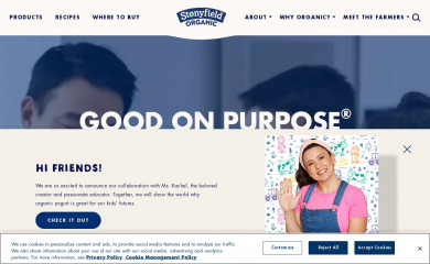stonyfield.com screenshot