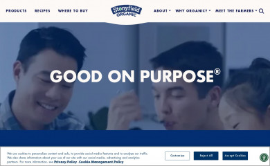 stonyfield.com screenshot