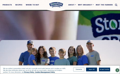 stonyfield.com screenshot