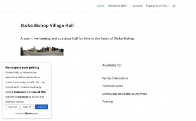 stokebishopvillagehall.co.uk screenshot