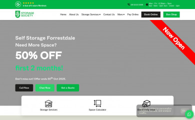 storagesociety.com.au screenshot