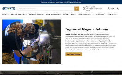 storchmagnetics.com screenshot