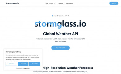 stormglass.io screenshot