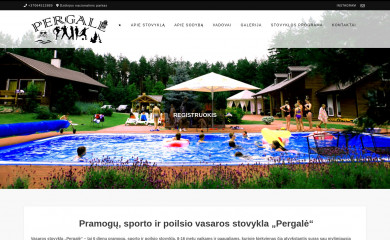 stovyklapergale.lt screenshot