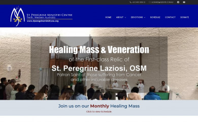 stperegrineministryau.org screenshot