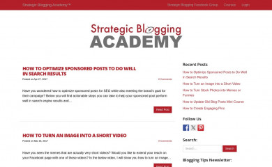 strategicbloggingacademy.com screenshot