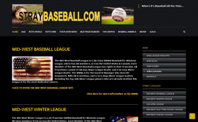 straybaseball.com screenshot