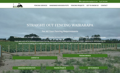 straightoutfencing.co.nz screenshot
