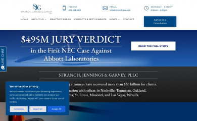 stranchlaw.com screenshot