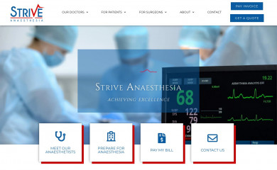 striveanaesthesia.com.au screenshot