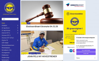 strindheimtoppfotball.no screenshot