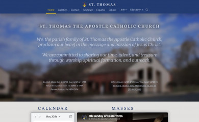 stthomascatholic.com screenshot